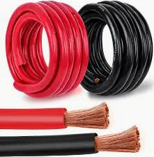 35mm Double Insulated Battery Cable - Red & Black, Heavy Duty Wire for Reliable Power Black Battery Cable