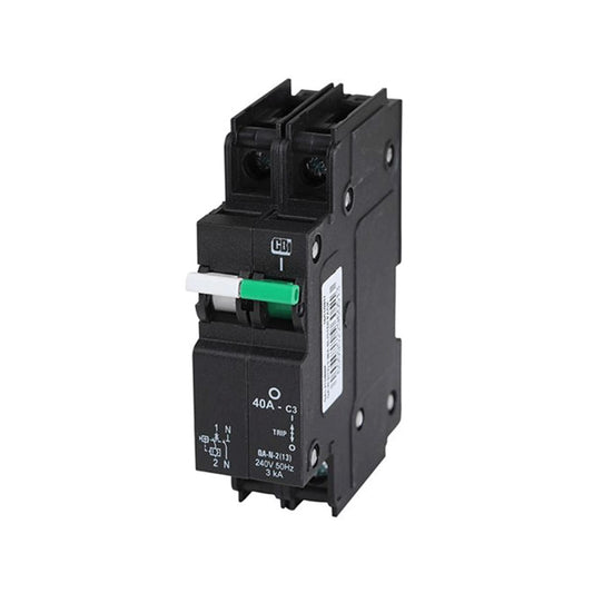 CBI Circuit Breaker 2 Pole 1P+N Curve 1 5A 3kA 240V QFA18105 CBi QA-N-2(13) Mini Rail 60A Circuit Breaker 1P+N 3kA QAL21360 CBI