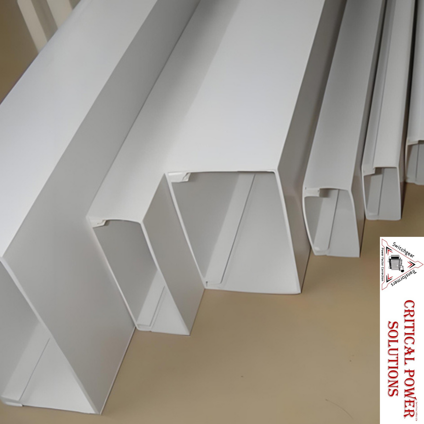 White PVC Trunking End Caps for Clean Cable Management and Professional Finish End Cap 165mm X 40mm DUAL TRUNKING PVC Trunking White